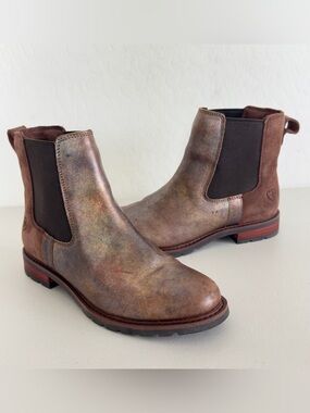 NEW Ariat Wexford Western Chelsea boots in a Metallic Pearl Polo Brown Size 8B